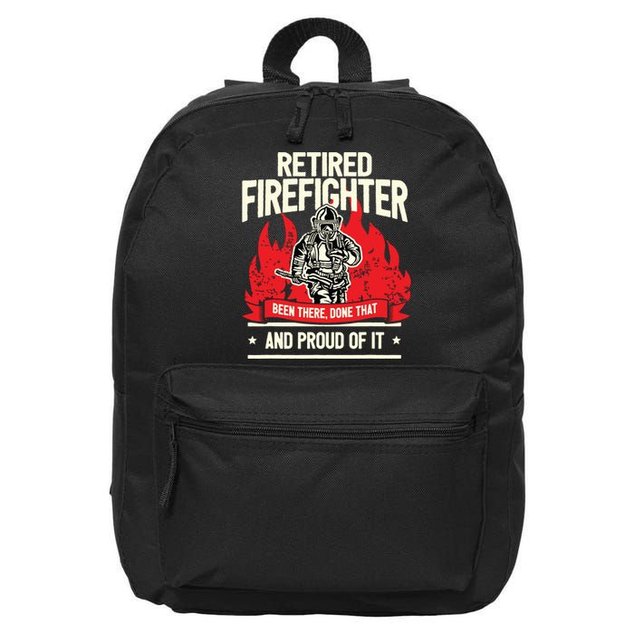 Retired Fire Fighter I Fire Department I Retirement 16 in Basic Backpack