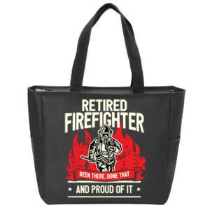 Retired Fire Fighter I Fire Department I Retirement Zip Tote Bag