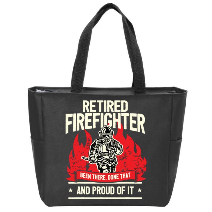 Retired Fire Fighter I Fire Department I Retirement Zip Tote Bag