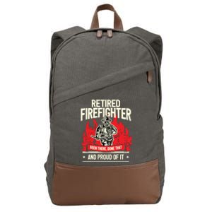 Retired Fire Fighter I Fire Department I Retirement Cotton Canvas Backpack