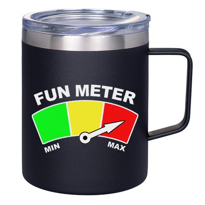 Ready For Fun Collection Fun Meter 12oz Stainless Steel Coffee Mug