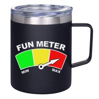 Ready For Fun Collection Fun Meter 12oz Stainless Steel Coffee Mug