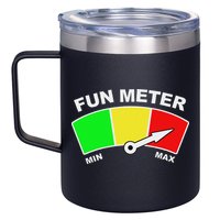 Ready For Fun Collection Fun Meter 12oz Stainless Steel Coffee Mug