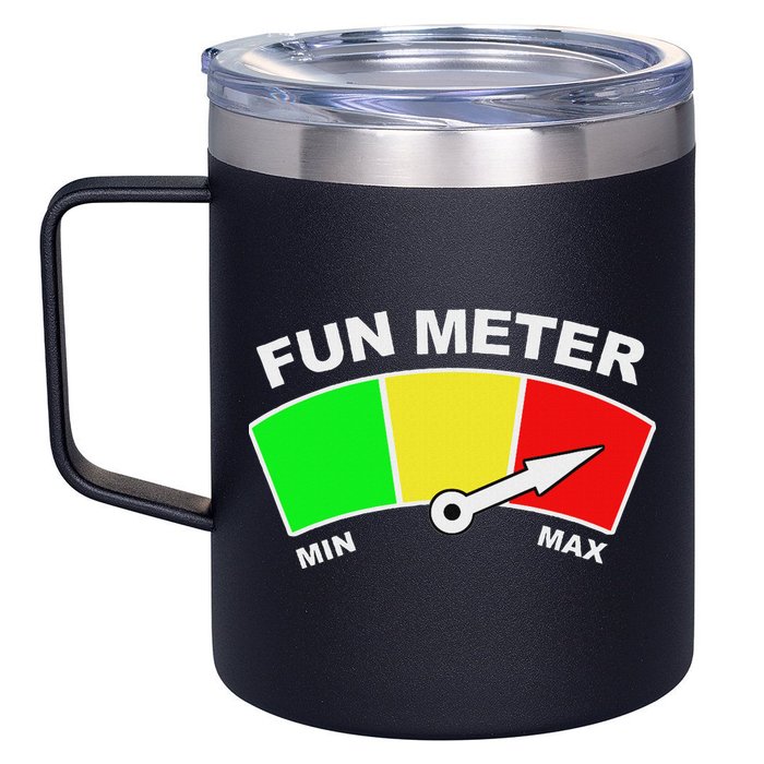 Ready For Fun Collection Fun Meter 12oz Stainless Steel Coffee Mug