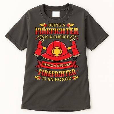 Retired Firefighter Fireman Fire Rescue Gift Idea Tall T-Shirt