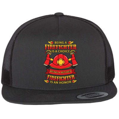 Retired Firefighter Fireman Fire Rescue Gift Idea Flatbill Hat