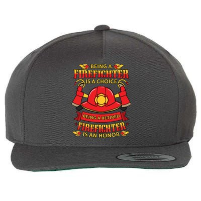 Retired Firefighter Fireman Fire Rescue Gift Idea Wool Snapback Cap