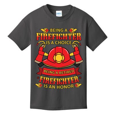 Retired Firefighter Fireman Fire Rescue Gift Idea Kids T-Shirt