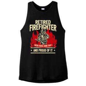 Retired Fire Fighter I Fire Department I Retirement Ladies PosiCharge Tri-Blend Wicking Tank