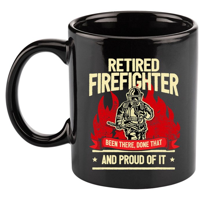 Retired Fire Fighter I Fire Department I Retirement 11oz C Handle Ceramic Mug