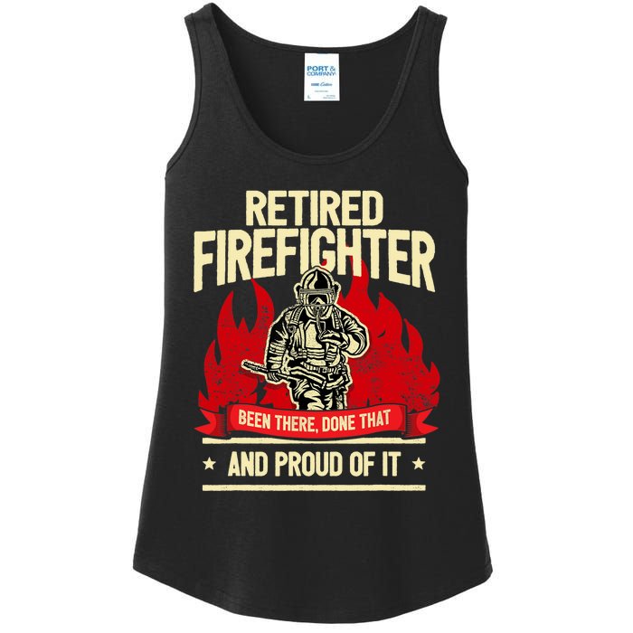 Retired Fire Fighter I Fire Department I Retirement Ladies Essential Tank