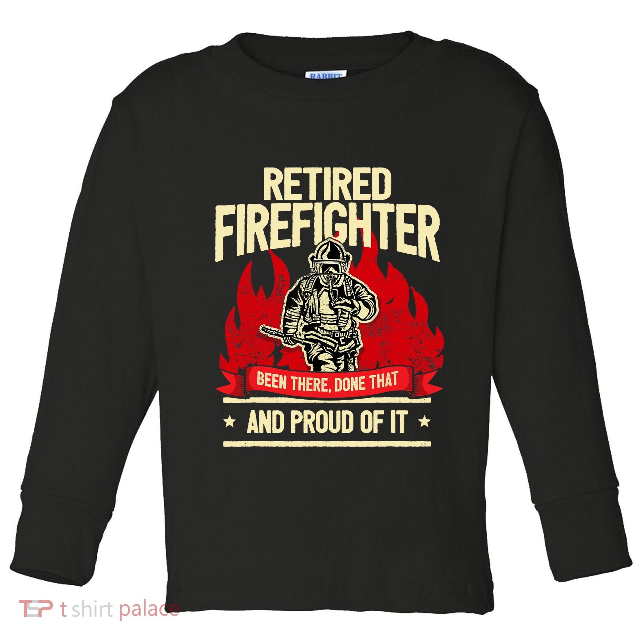 Retired Fire Fighter I Fire Department I Retirement Toddler Long Sleeve Shirt