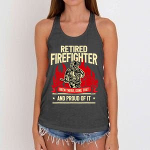 Retired Fire Fighter I Fire Department I Retirement Women's Knotted Racerback Tank