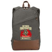 Retired Fire Fighter I Fire Department I Retirement Cotton Canvas Backpack
