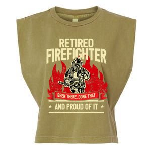 Retired Fire Fighter I Fire Department I Retirement Garment-Dyed Women's Muscle Tee