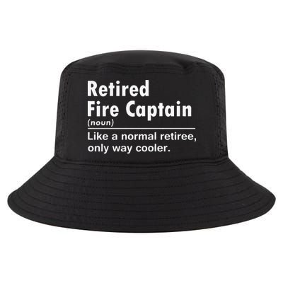 Retired Firefighter Fire Captain Chief Funny Definition Cool Comfort Performance Bucket Hat