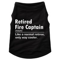 Retired Firefighter Fire Captain Chief Funny Definition Doggie Tank