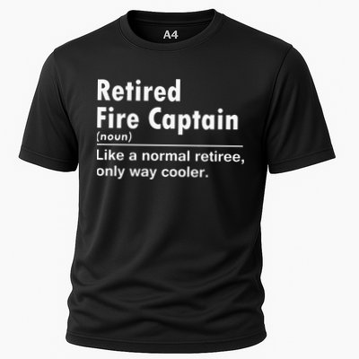 Retired Firefighter Fire Captain Chief Funny Definition Performance Shirt