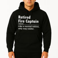 Retired Firefighter Fire Captain Chief Funny Definition Hoodie