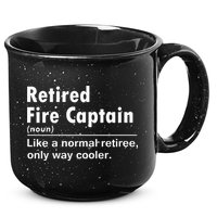 Retired Firefighter Fire Captain Chief Funny Definition 15oz Campfire Ceramic Mug