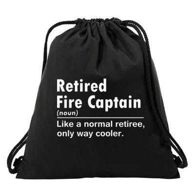 Retired Firefighter Fire Captain Chief Funny Definition Drawstring Bag