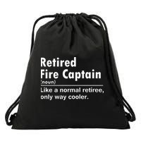 Retired Firefighter Fire Captain Chief Funny Definition Drawstring Bag