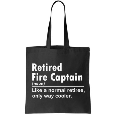 Retired Firefighter Fire Captain Chief Funny Definition Bag