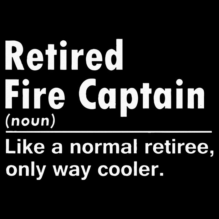 Retired Firefighter Fire Captain Chief Funny Definition Pom Pom 12in Knit Beanie