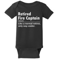 Retired Firefighter Fire Captain Chief Funny Definition Baby Bodysuit
