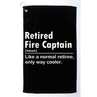 Retired Firefighter Fire Captain Chief Funny Definition Golf Towel