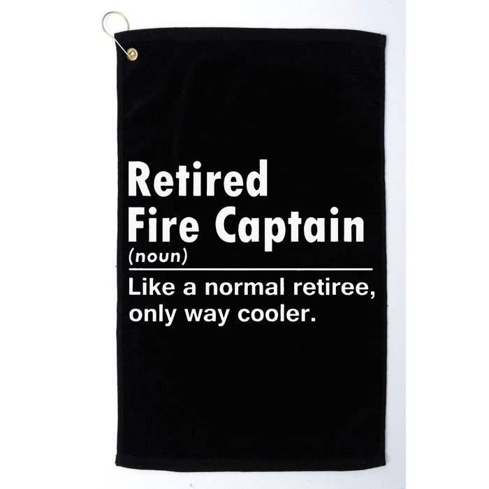 Retired Firefighter Fire Captain Chief Funny Definition Golf Towel