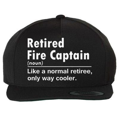 Retired Firefighter Fire Captain Chief Funny Definition Wool Snapback Cap