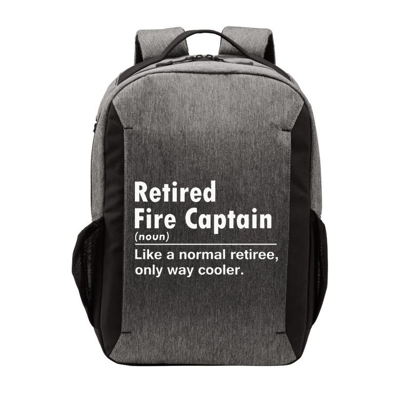 Retired Firefighter Fire Captain Chief Funny Definition Vector Backpack