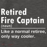 Retired Firefighter Fire Captain Chief Funny Definition Vector Backpack