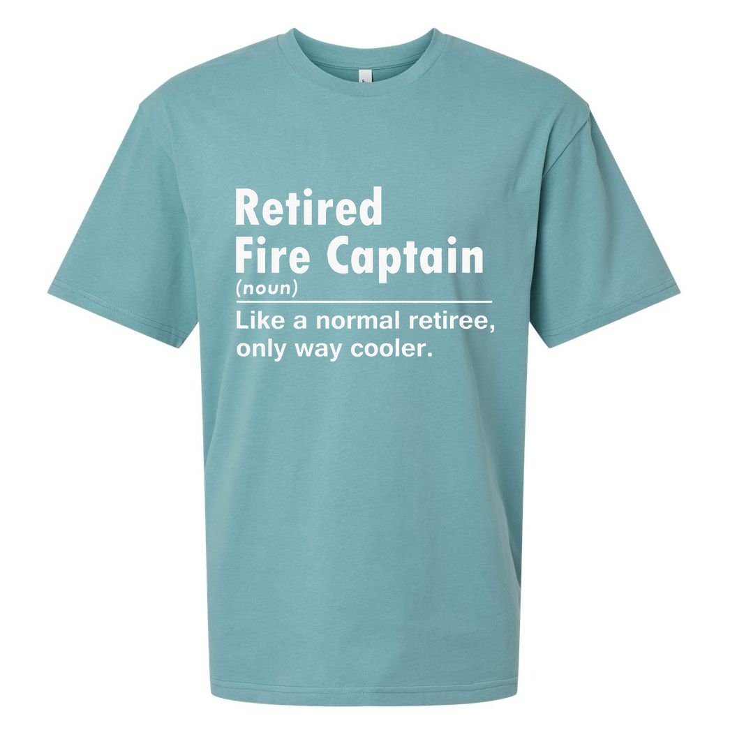 Retired Firefighter Fire Captain Chief Funny Definition Sueded Cloud Jersey T-Shirt