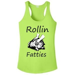 Rollin Fatties Funny Cat Meme Ladies PosiCharge Competitor Racerback Tank