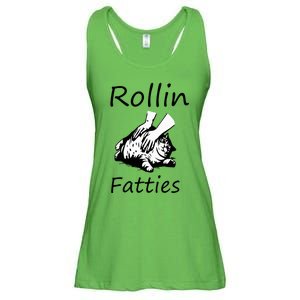 Rollin Fatties Funny Cat Meme Ladies Essential Flowy Tank