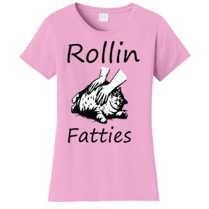 Rollin Fatties Funny Cat Meme Women's T-Shirt