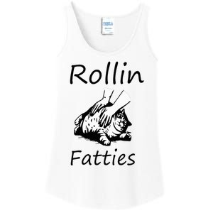 Rollin Fatties Funny Cat Meme Ladies Essential Tank