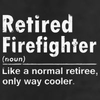 Retired Firefighter Funny Definition Of Retirement Fireman Garment-Dyed Fleece Hoodie