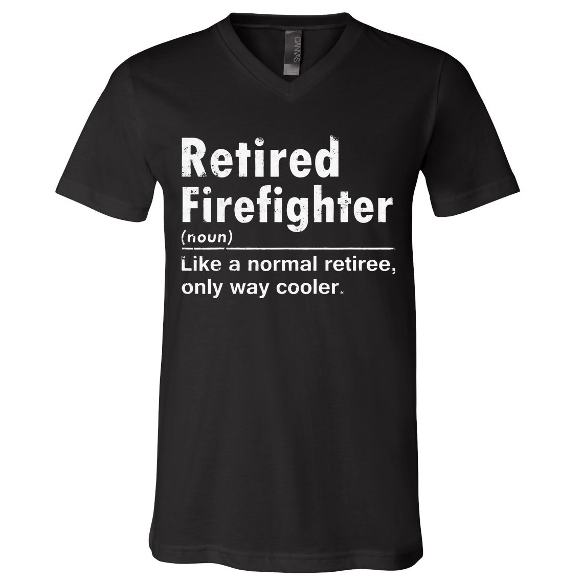 Retired Firefighter Funny Definition Of Retirement Fireman V-Neck T-Shirt