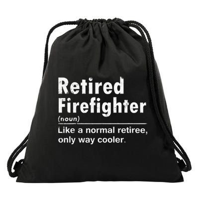 Retired Firefighter Funny Definition Of Retirement Fireman Drawstring Bag