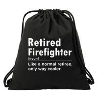 Retired Firefighter Funny Definition Of Retirement Fireman Drawstring Bag
