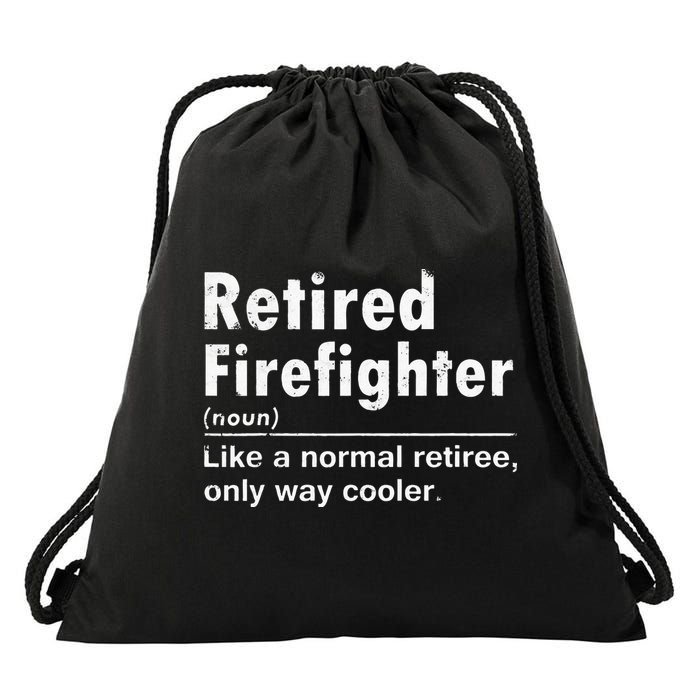 Retired Firefighter Funny Definition Of Retirement Fireman Drawstring Bag