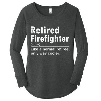 Retired Firefighter Funny Definition Of Retirement Fireman Women's Perfect Tri Tunic Long Sleeve Shirt