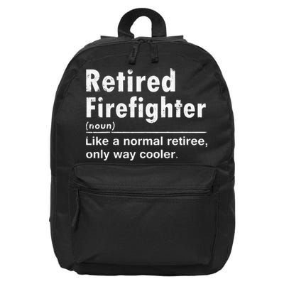 Retired Firefighter Funny Definition Of Retirement Fireman 16 in Basic Backpack