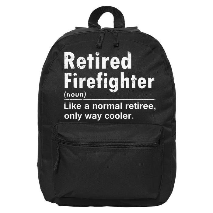 Retired Firefighter Funny Definition Of Retirement Fireman 16 in Basic Backpack