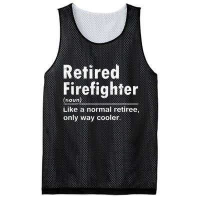 Retired Firefighter Funny Definition Of Retirement Fireman Mesh Reversible Basketball Jersey Tank
