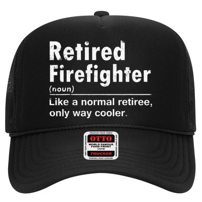 Retired Firefighter Funny Definition Of Retirement Fireman Trucker Hat