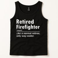 Retired Firefighter Funny Definition Of Retirement Fireman Tank Top